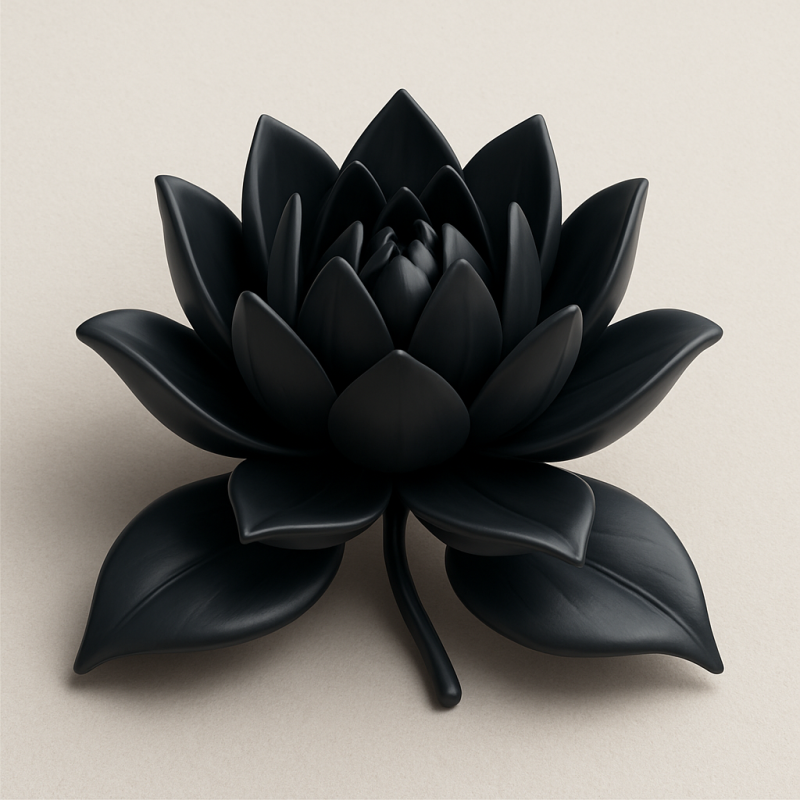 Hình ảnh hoa sen đen 3d