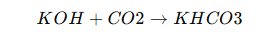 KOH+CO2→KHCO3