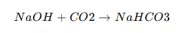 NaOH+CO2→NaHCO3
