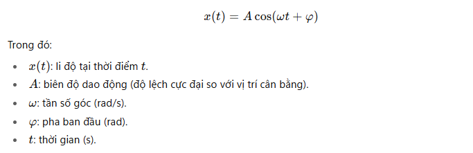 Phương trình tổng quát của dao động điều hòa