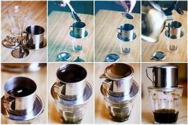 Các bước trong cách pha cà phê phin