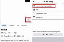 Truy cập vào trang cá nhân cần báo cáo