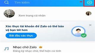 Vào phần cài đặt