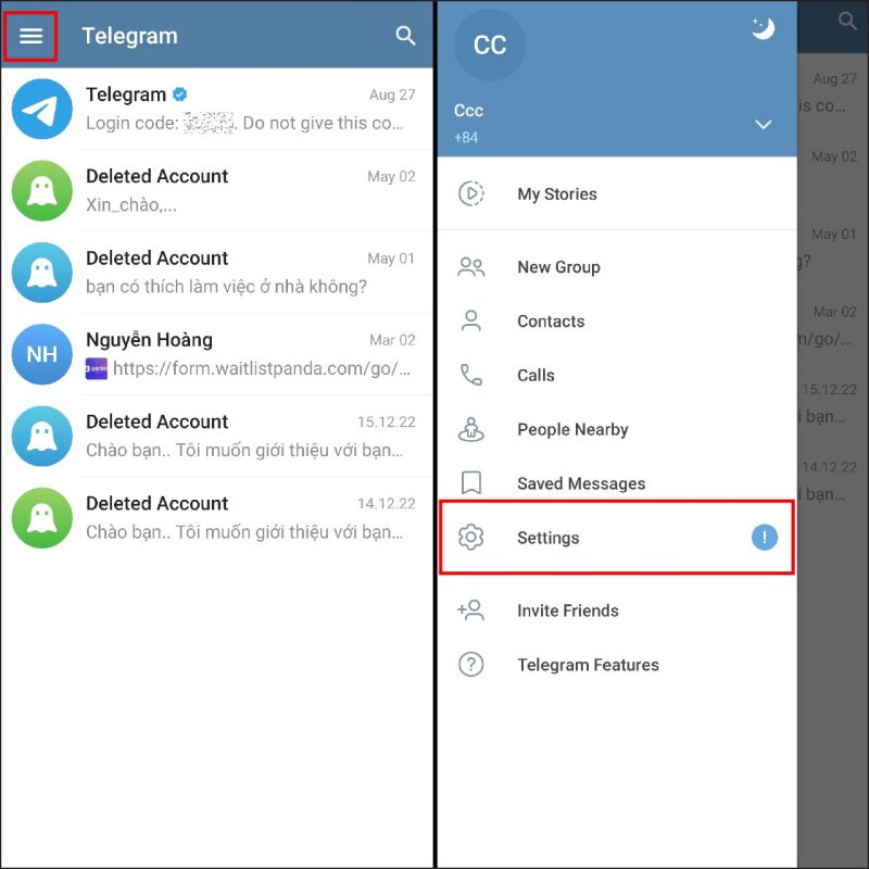 bảo mật Telegram
