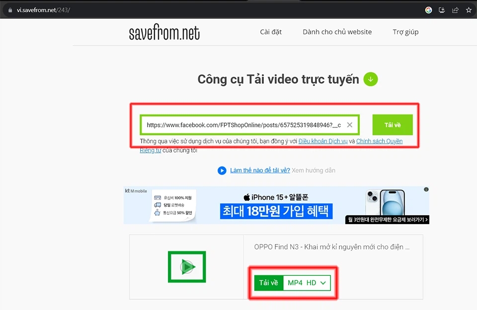 Cách tải video Facebook trên máy tính